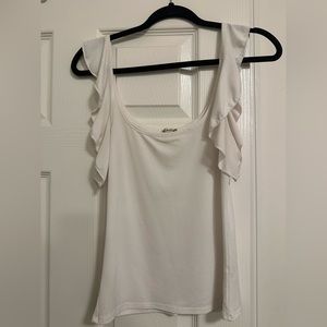 We the free ruffle white tank top